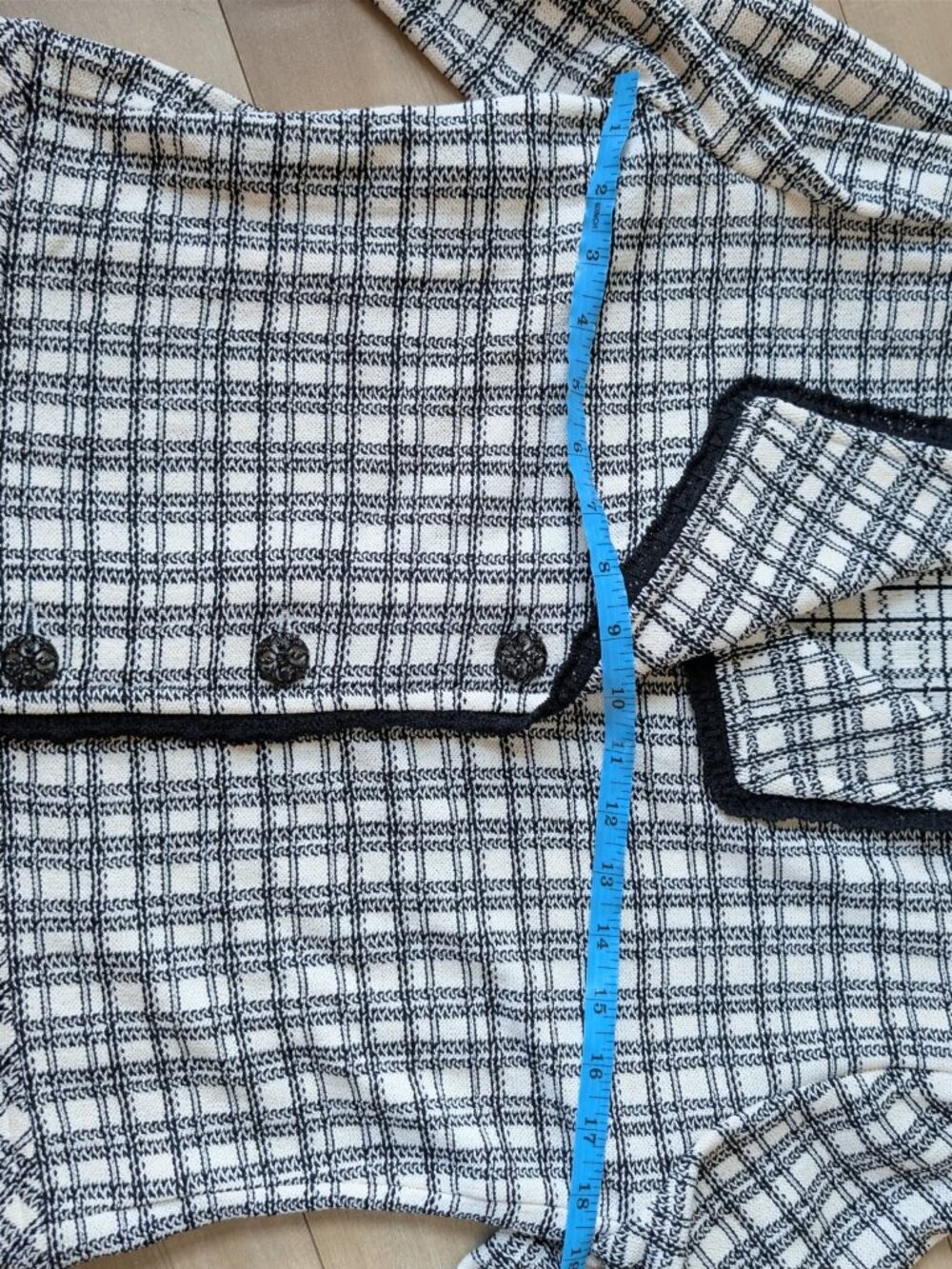 Vintage St. John Collection Plaid Knit Blazer Jacket Size 8 Made USA - Picture 10 of 13
